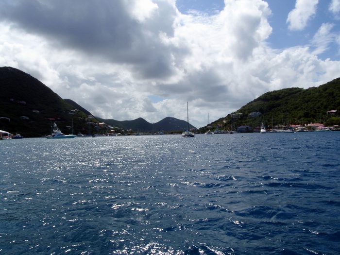 Heading into customs for the British Virgin Islands!
