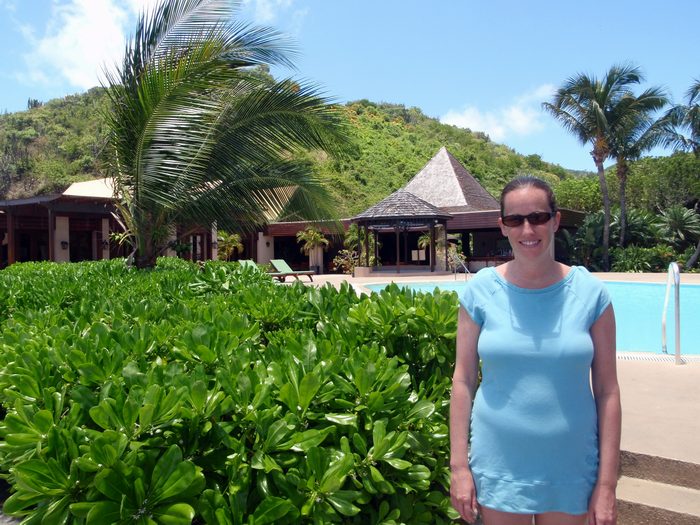 We stopped by a resort on Peter Island!  It was nice but a little too secluded!