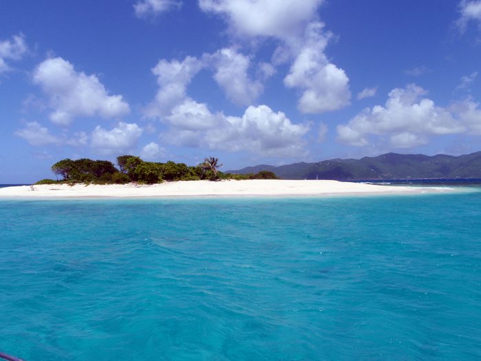 We stopped by a deserted island!