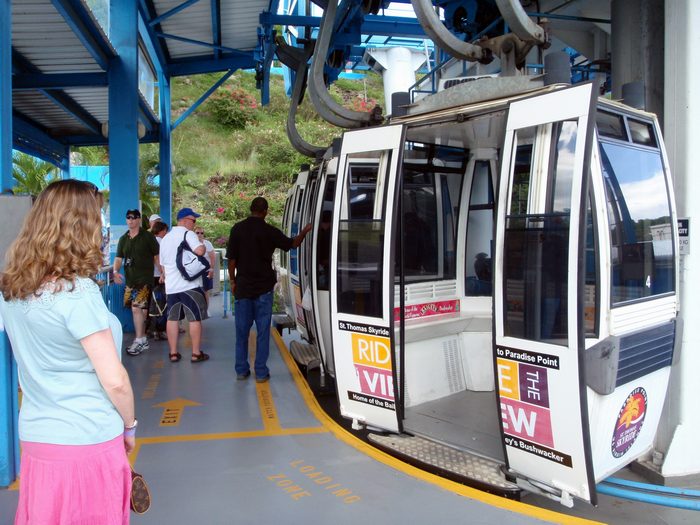 I wanted to get an elevated view of the island so we took the skylift!