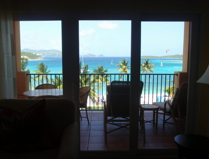 The view from inside the balcony!