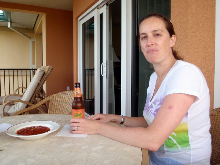 Jen enjoying some patio time!