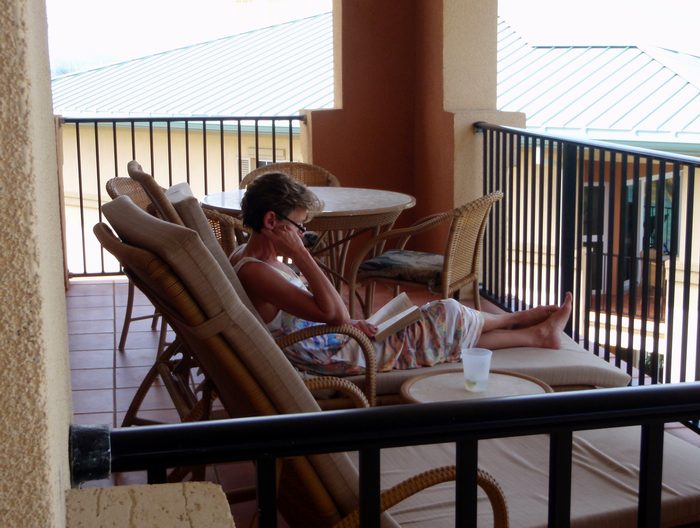 Cathy enjoying her time in a more edifying way!