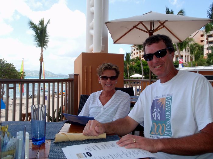 Kevin and Cathy enjoying lunch!