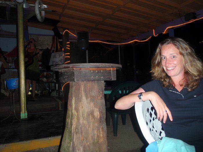 Jen enjoying the band!