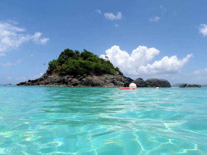I enjoyed snokeling around this island!
