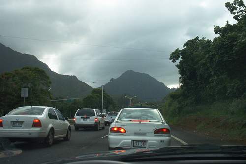 Traffic is okay with a view like this.