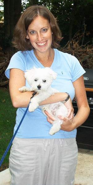 Jen loves that dog!