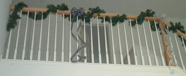 This is one festive staircase!